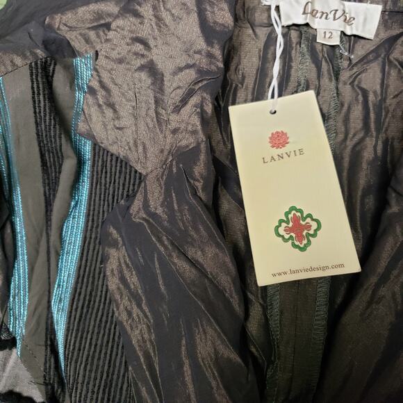 Lan Vie New With Tags Rare unique Lagenlook 2 Piece Blazer, Skirt‎ Set Size 12 - Picture 8 of 11